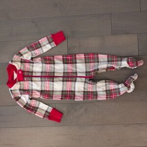 Hanna Andersson Holiday Plaid 12-18 Mo Zip Footed Sleeper
